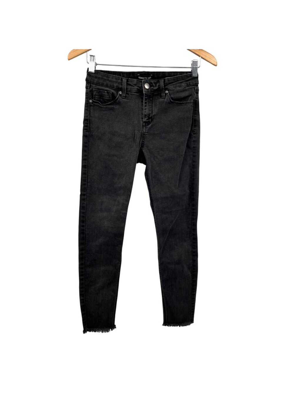 Kenneth Cole Womens Jess Skinny Jeans Mid Rise Charcoal Size 2
